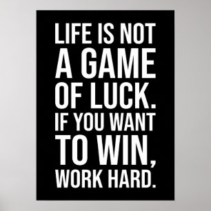 Poster Duro De Trabalho Para Ganhar - Gym, Hustle, Sucess