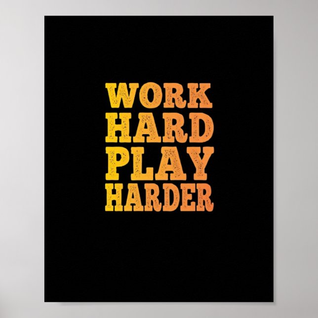Poster Duro de Trabalho Tocar Tão Duro - Dia do Trabalho  (Frente)