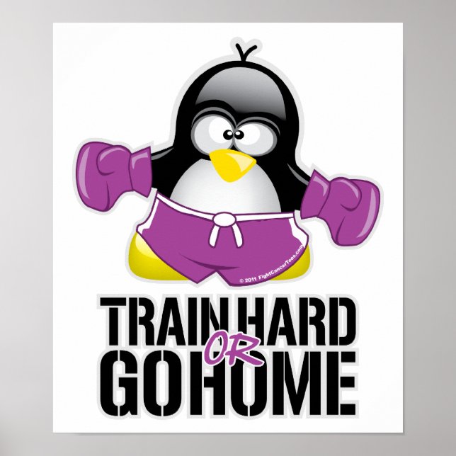 Pôster Duro de trem ou Go Home Penguin (Frente)