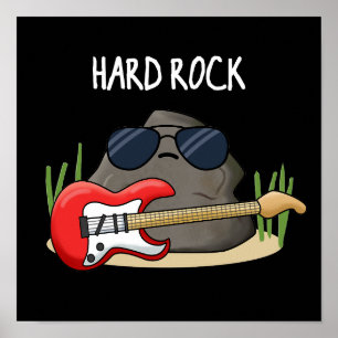 Poster Duro Rock Funny Geology Music Pun Dark BG