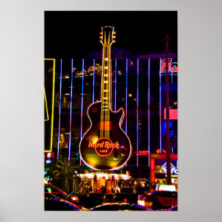 Poster Duro Rock Guitar Las Vegas América