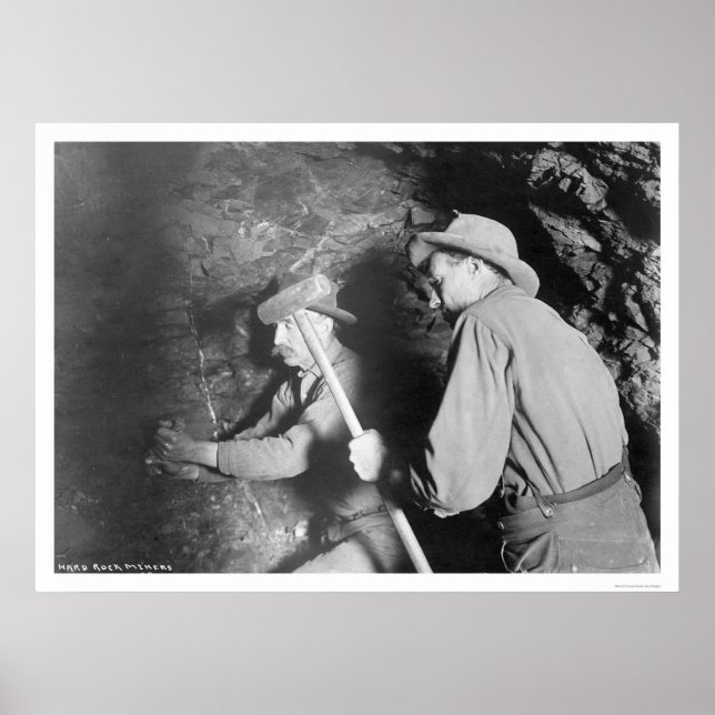 Pôster Duro Rock Miners Alaska 1916 (Frente)