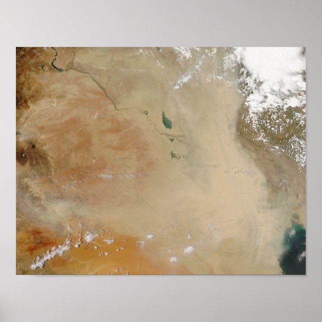 Pôster Dust storm in the Middle East (Frente)