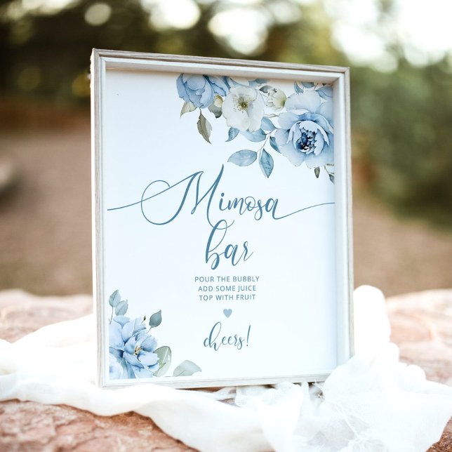 Poster Dusty Blue alguma bar azul mimosa (Criador carregado)