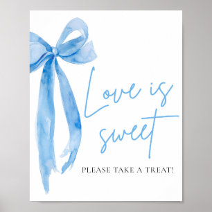 Poster Dusty Blue Arco Love is Sweet Treor Sign