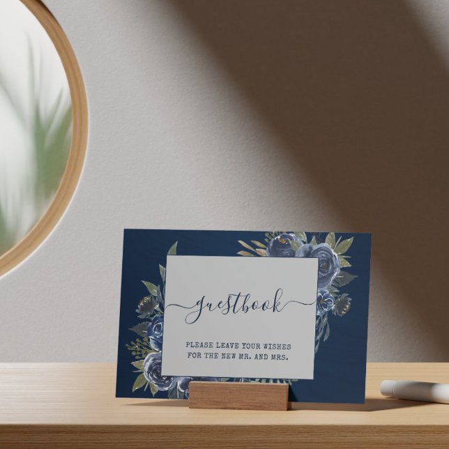 Poster Dusty Blue Marinho Champagne Casamento de Marfim (Dusty Blue Navy Champagne Ivory Wedding Supplies)