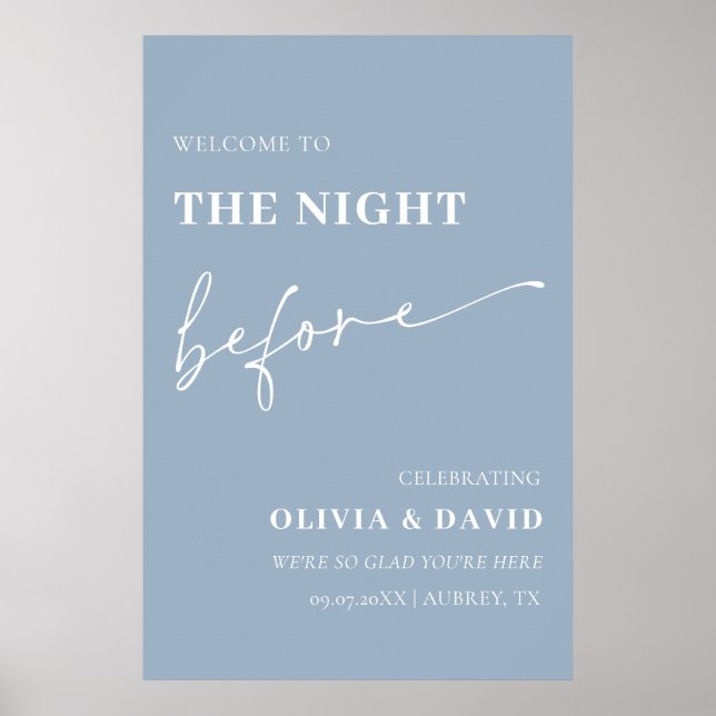 Poster Dusty Blue Na Noite Antes Do Ensaio Sinal De Janto (Frente)