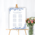 Poster Dusty Blue Vintage Casamento Floral 6 Mesa Seating<br><div class="desc">Dusty Blue Clássico Vintage Floral Garden Wedding 6 Mesa. Todos os textos estão pré-organizados para que você personalize fácil e rapidamente com seus próprios detalhes.</div>