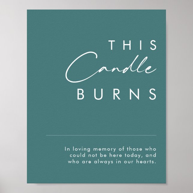 Poster Dusty Boho | Placa Green This Candle Burns (Frente)