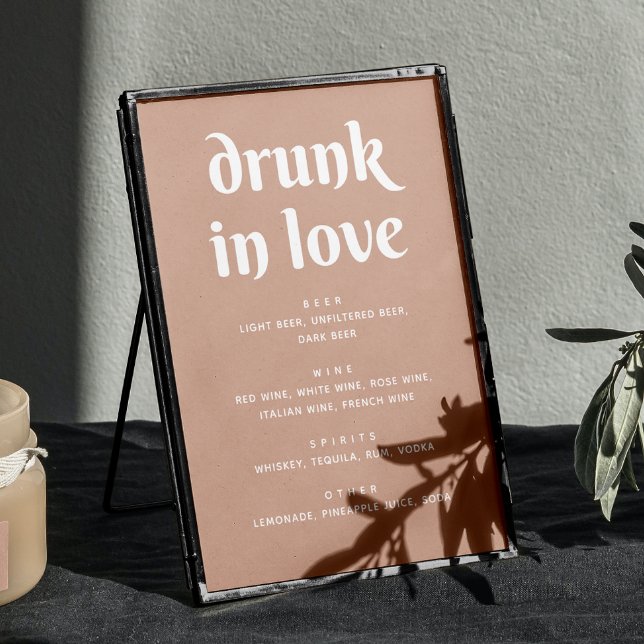 Poster Dusty Peach Beige - Sinal de Bar de Casamento | Be (Criador carregado)