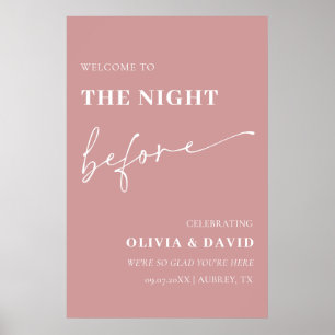 Poster Dusty Pink Na Noite Antes Do Ensaio Sinal De Boas-
