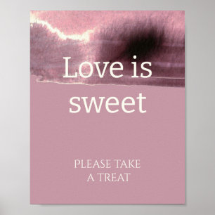 Poster Dusty Rosa Mauve amor é um doce chá de panela
