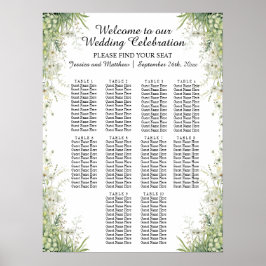 Poster Dusty Sage Green Flowers 10 Mesas