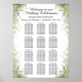 Poster Dusty Sage Green Flowers 12 Mesas