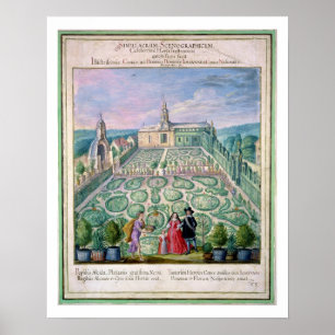 Poster Dutch Garden, 1650 (w/c on paper)