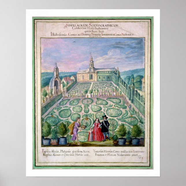 Poster Dutch Garden, 1650 (w/c on paper) (Frente)