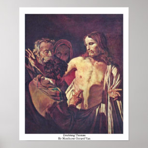 Poster Duvidando Thomas por Honthorst Gerard Van