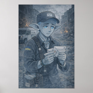 Poster Dúvidas / Carteiro / Rua