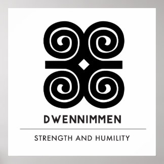 Poster Dwennimmen | Símbolo de Humildade Adinkra