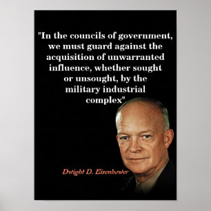 Poster Dwight D. Citação De Eisenhower Sobre A Indústr
