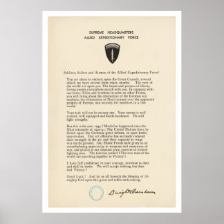 Pôster Dwight D. Eisenhower's Order of the Day (1944)
