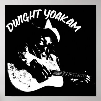 Poster Dwight Yoakam art e ilustração Dwight Yoakam d