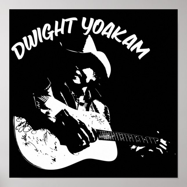 Poster Dwight Yoakam art e ilustração Dwight Yoakam d (Frente)