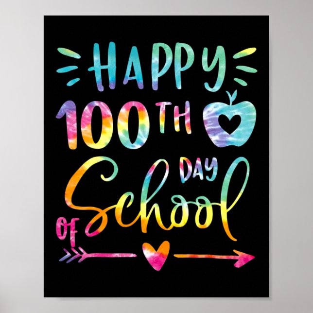 Poster Dye Happy 100º Dia De Professores Estudantes 100 (Frente)