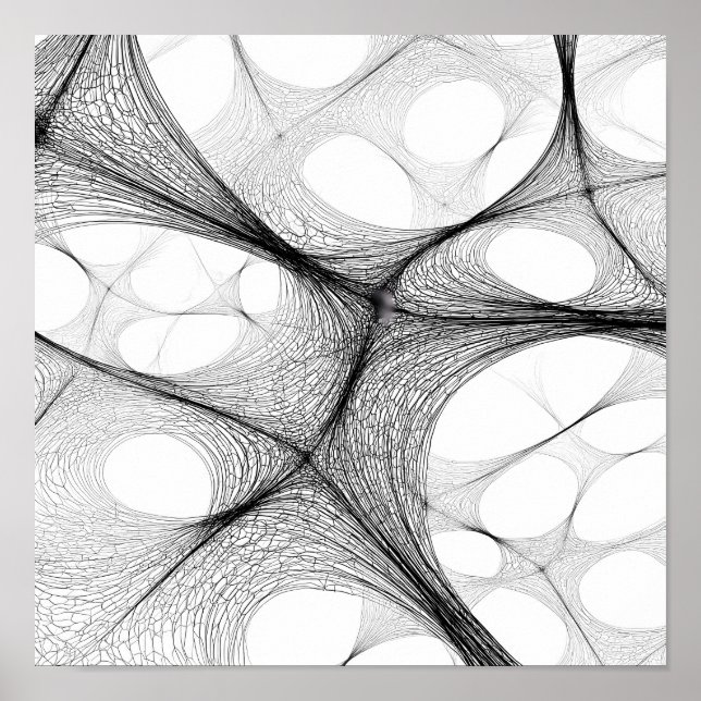 Poster Dynamic Warp Field Decoupage Template Line Art (Frente)