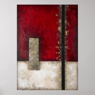 Poster Dynasty - Red Abstract Art