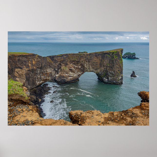 Poster Dyrhólaey Islândia (Frente)