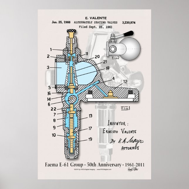Pôster E-61 50º aniversário 24"x36" (Frente)