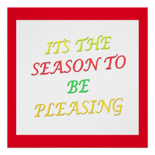 Pôster É A agradável época natalícia Logotipo misturado