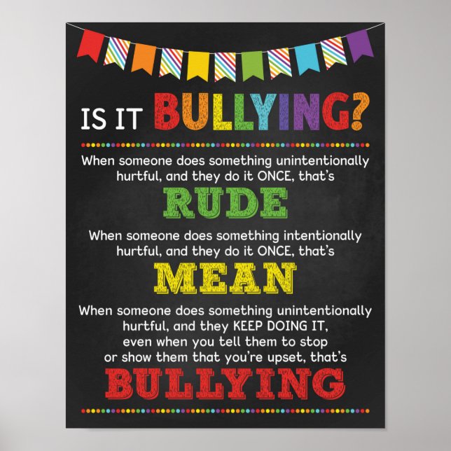 Poster É A Campanha Anti-Bully Na Sala De Aula De Bully? (Frente)