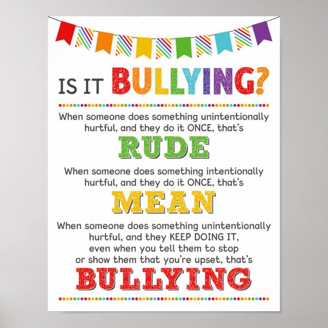 Poster É A Campanha Anti-Bully Na Sala De Aula De Bully? (Frente)