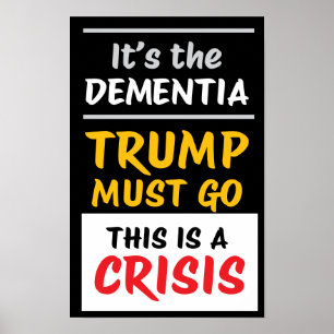 Poster É A DEMÊNCIA   Preto   Protesto