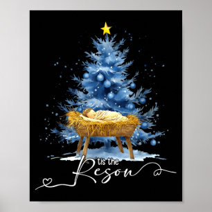 Poster É A Razão Jesu Cristão Árvore De Natal Natividade