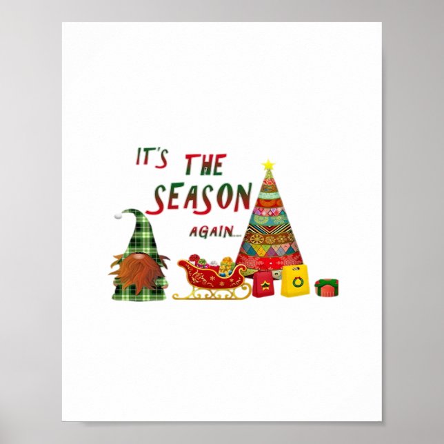 Poster É a Temporada Novamente Gnome de Natal (Frente)