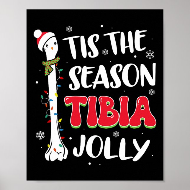 Poster É a Temporada Tíbia Osso Jolly Ortopédico Natal (Frente)