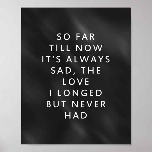 Poster É Amor - Poema Curto (Frente)