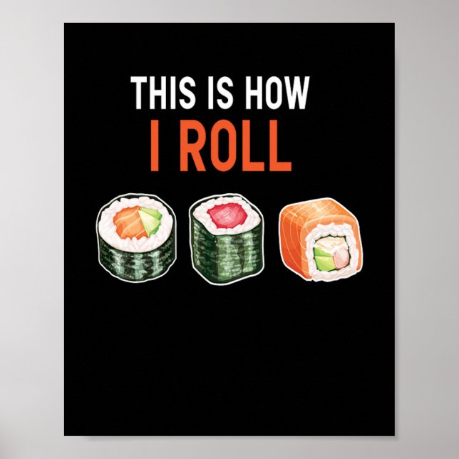Poster É Assim Que Eu Roll Sushi (Frente)