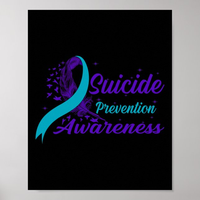Poster E Awa de Prevenção do Suicídio Por Semicolão Roxo (Frente)