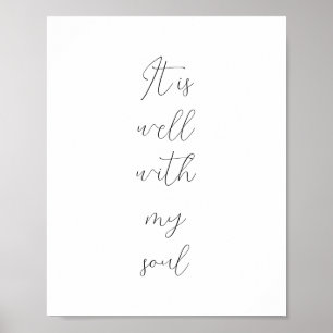 Poster É bom com minha alma caligrafia