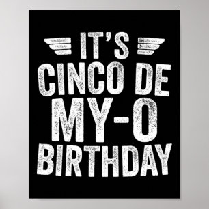 Poster É Cinco de Meu Aniversário Cinco de Mayo Pa