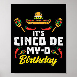 Poster É Cinco de Meu-o Nascer de aniversário no Partido 