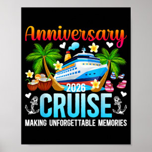 Poster E Cruzeiro de Aniversário Fazendo Memórias Marido
