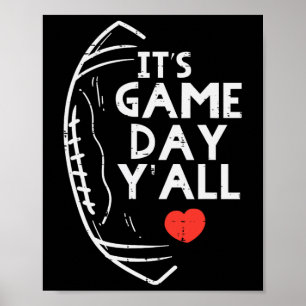 Poster É Dia de Jogo Galera Futebol Americano Esportes Ho