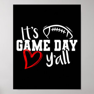 Poster É Dia de Jogo Galera Lindo Super Bowl de Futebol C