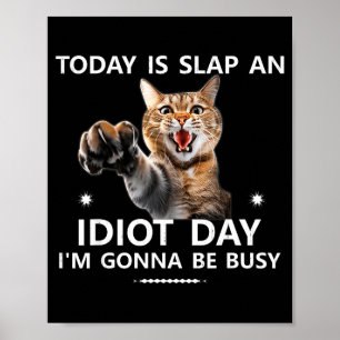 Poster É dia de tapa estou ocupada piada engraçada divert