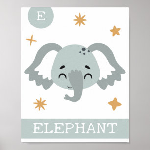 Poster E é para a Enfermeira Elefante, Quarto, Arte Mural